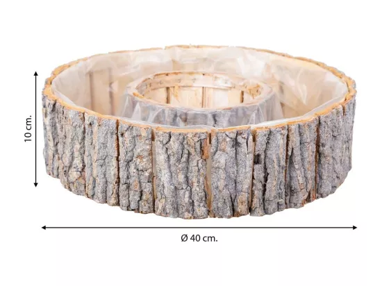 Centre de table marron d40x10h