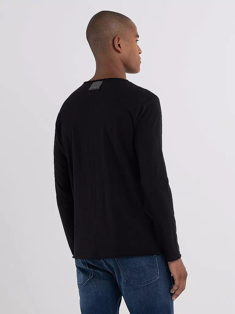 REPLAY Langarmshirt schwarz