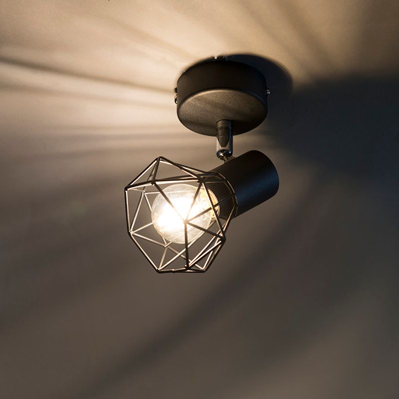 Art Deco spot zwart draai- en kantelbaar - Mosh