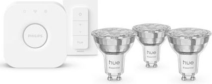 Philips - Hue Essential GU10 Starterkit - Slimme Lamp - Met Hue Bridge en Dimmer Switch
