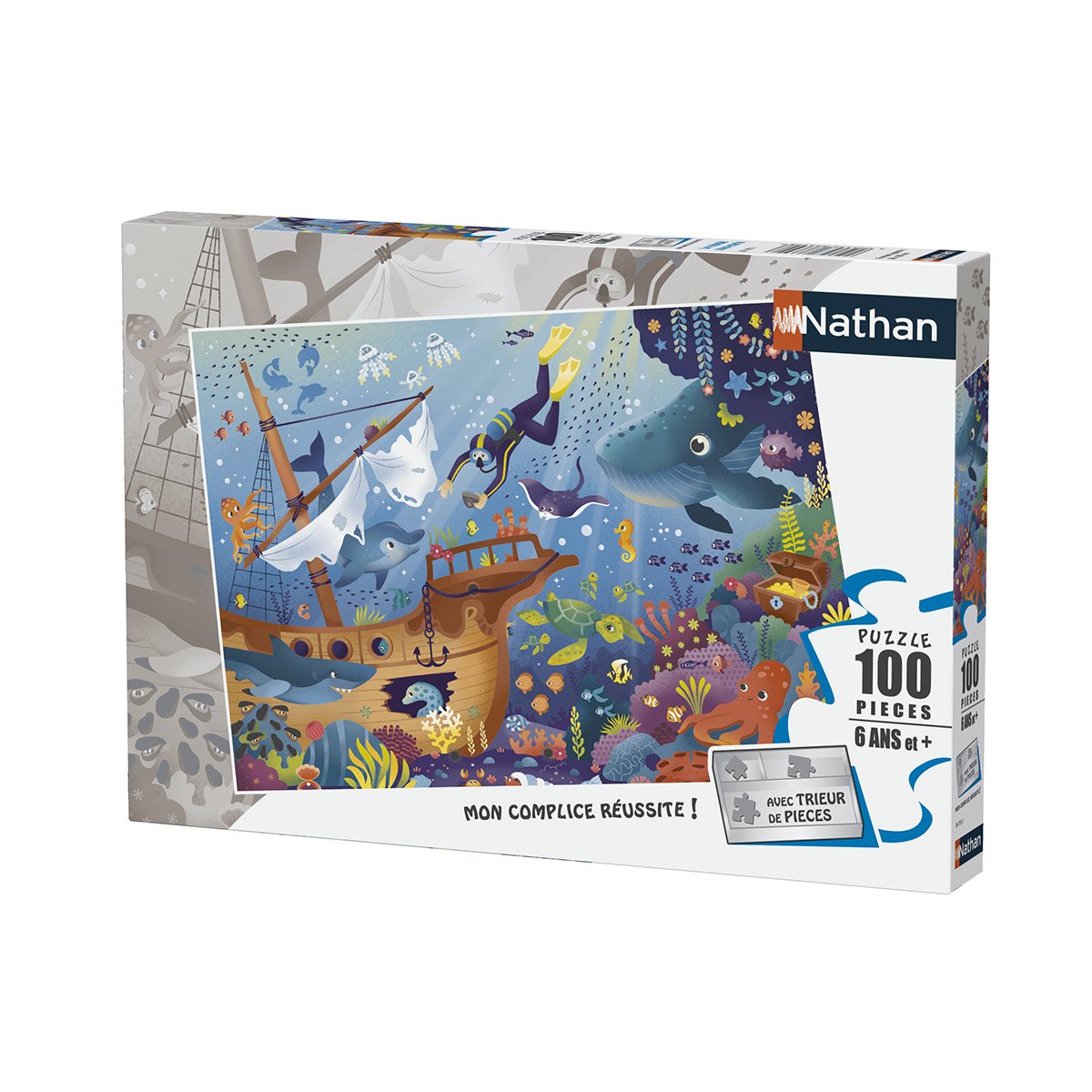 Puzzle 100 pièces Nathan - Le monde sous-marin