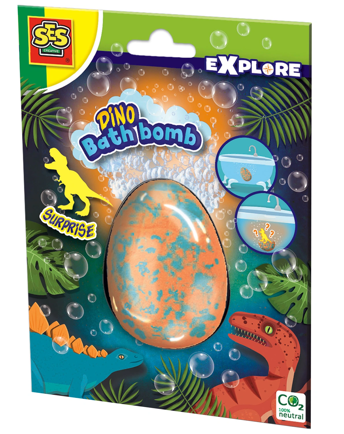 Badewannenspielzeug DINO BATH BOMB mit Überraschungsfigur