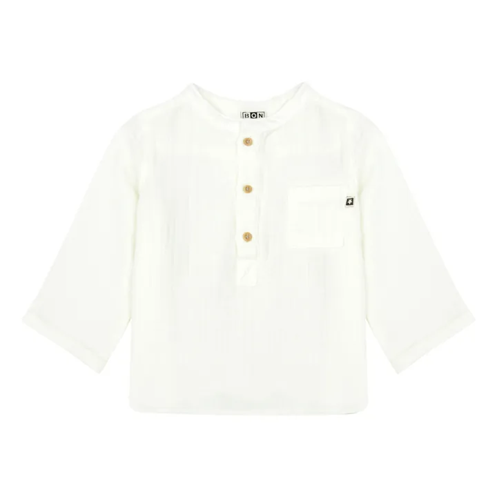Bonton Kurta Gaze de Coton Bio Matt | Ecru
