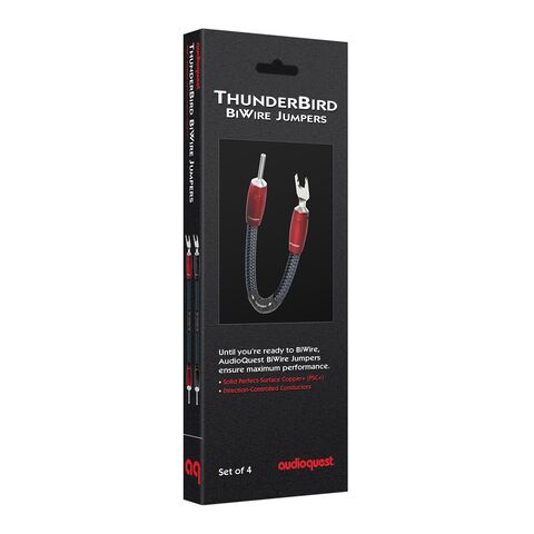 AudioQuest ThunderBird BiWire Jumpers – betere geluidskwaliteit voor je luidsprekers