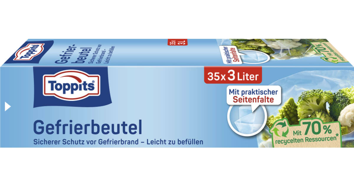 TOPPITS Gefrierbeutel 3,0 Liter