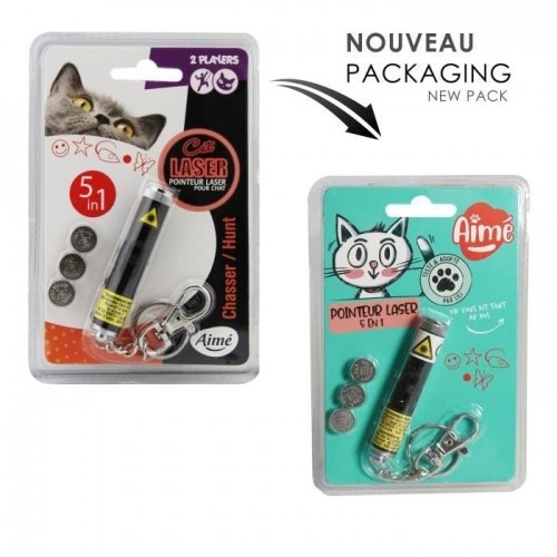 Brinquedo ponteiro laser AIME 5 em 1 para gatos