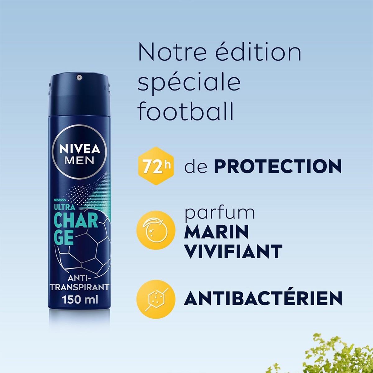 Déodorant spray anti-transpirant 72h - Homme - 150 ml