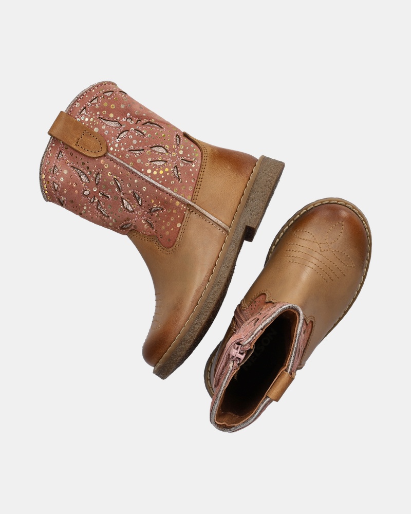 Nelson Kids Cowboylaarzen  - cognac