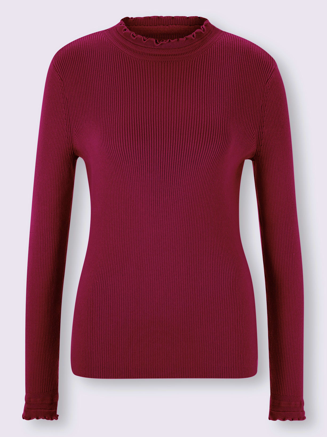 Pull col montant froncé