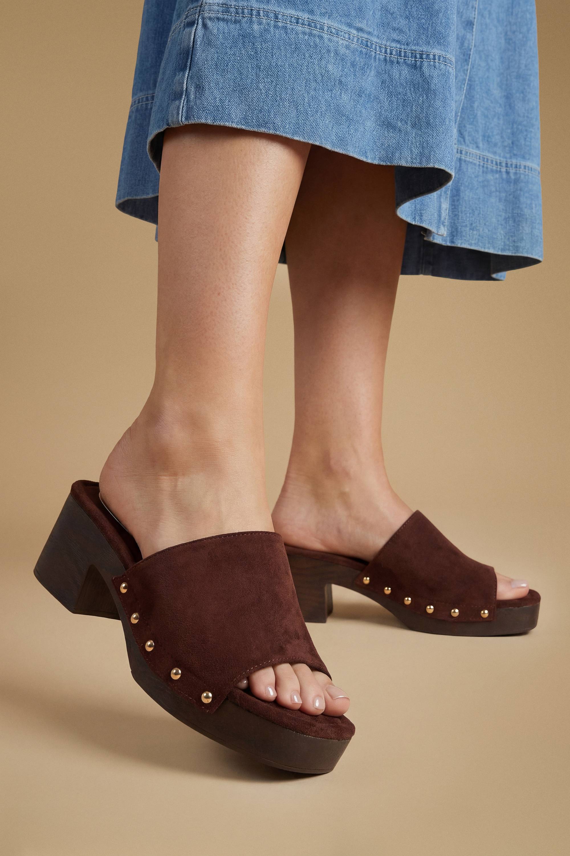 Oasis Sandales Mules À Talons Hauts Henrie En Synthétique