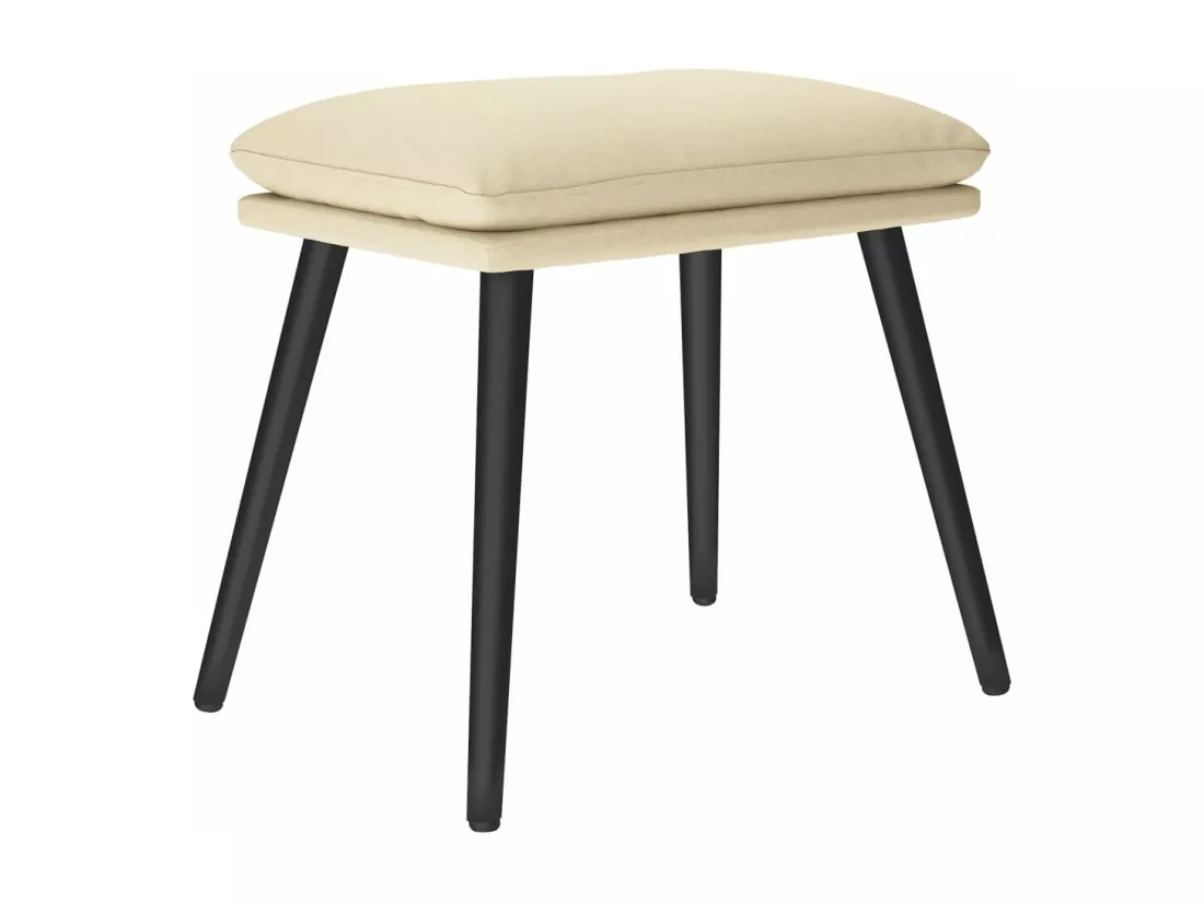 Repose-pied Crème 45x29,5x35 cm Tissu