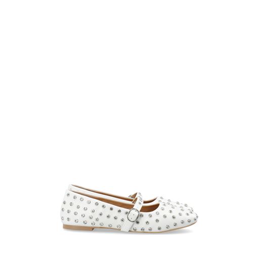 Bianco Fall Simili Mary Jane Ballerinasko, White, 41