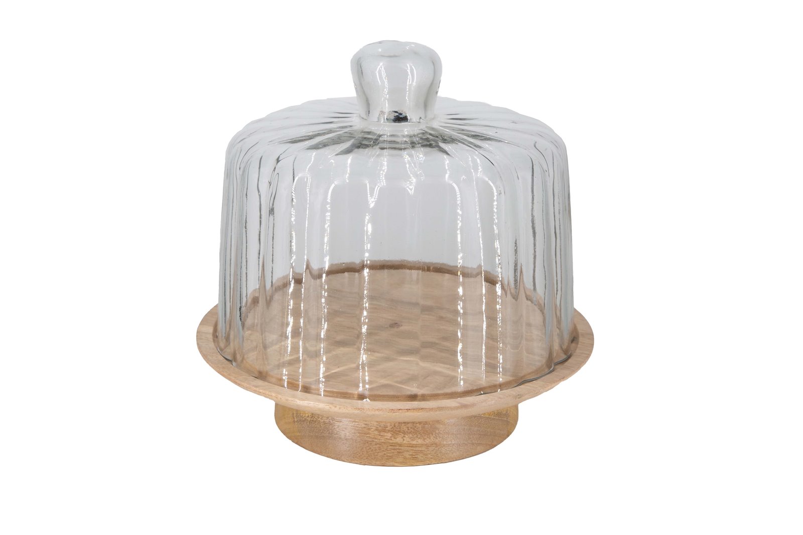 Petrea kakefat Mangotre med glasslokk Ø25 H24,5 cm