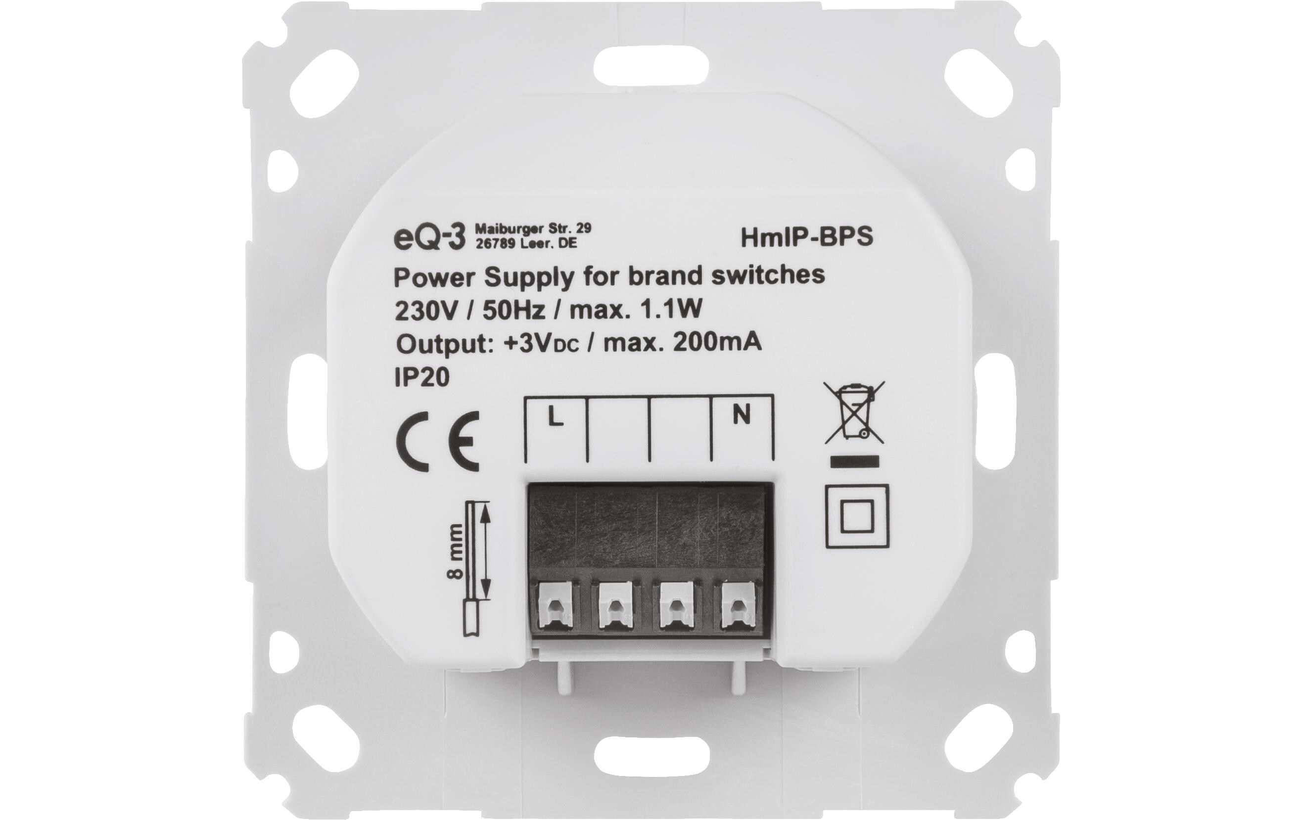 Smart Home Netzteil für MarkenschalterNetzteil für Markenschalter – HmIP-BPS-2