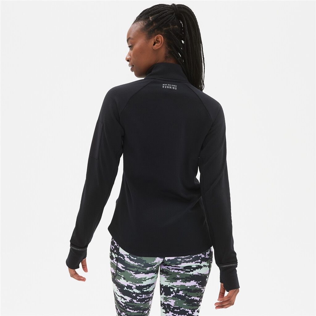 Langarm Laufshirt Heat Grid Half Zip black