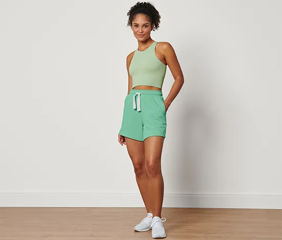 Sport-Sweatshorts, hellgrün
