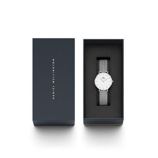 Daniel Wellington Classic Petite Sterling ADW00100164 Dameur, Stål/Hvid, 32 mm