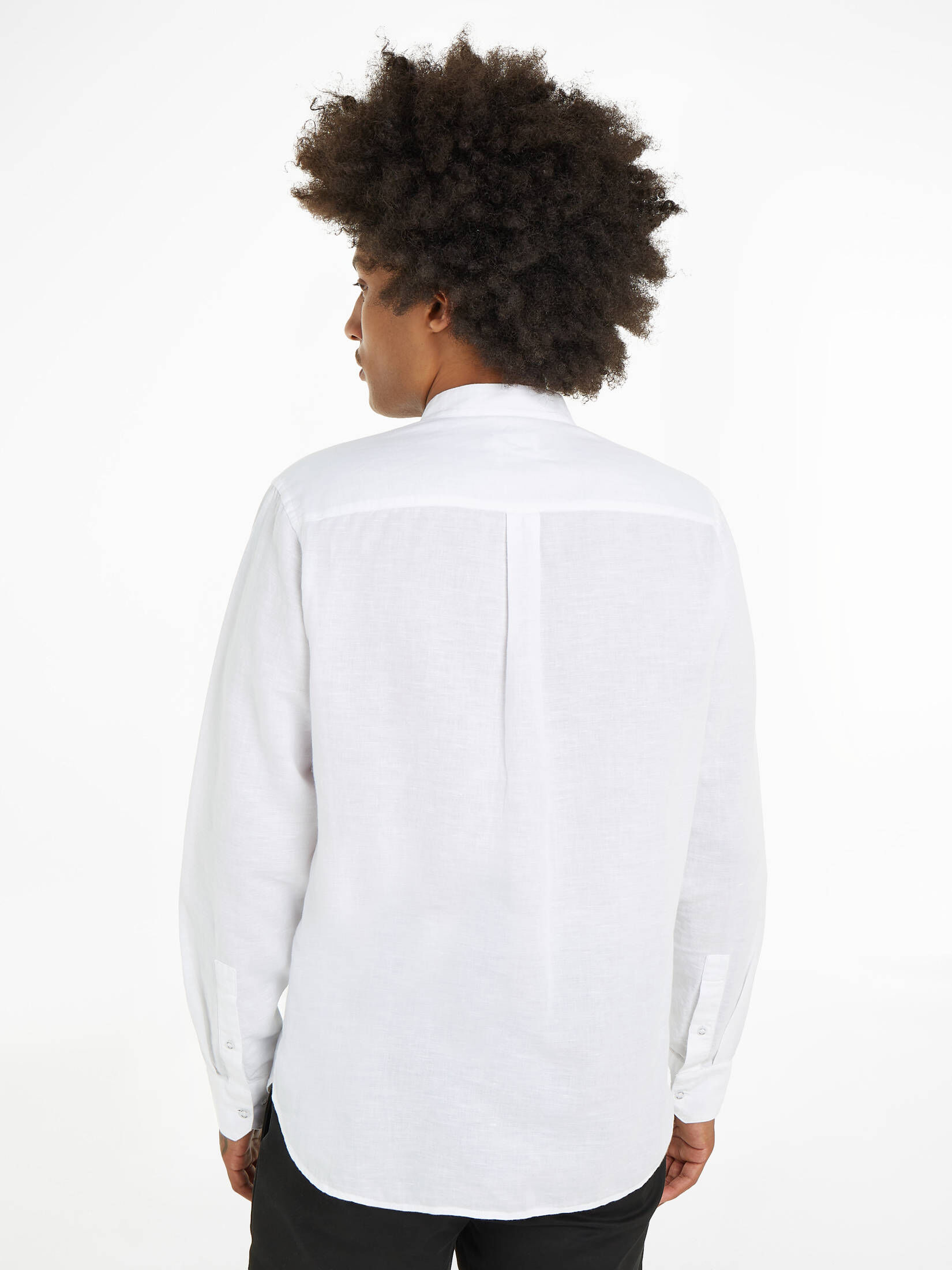 CALVIN KLEIN| Herren Freizeithemd Langarm mit Leinen