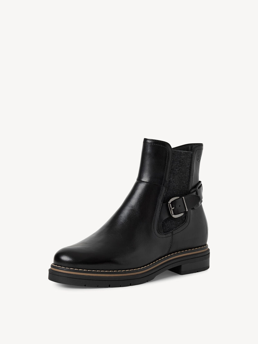 Leren Chelseaboot - zwart