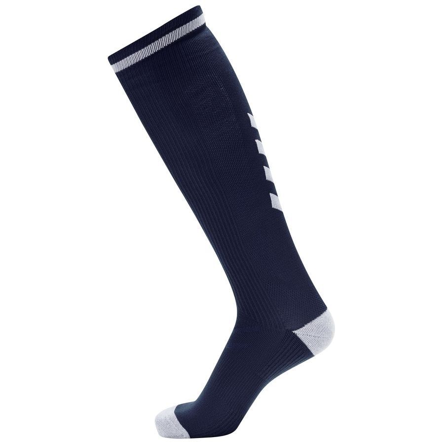 Hummel Chaussettes d'entraînement Elite High - Bleu Marine/Blanc