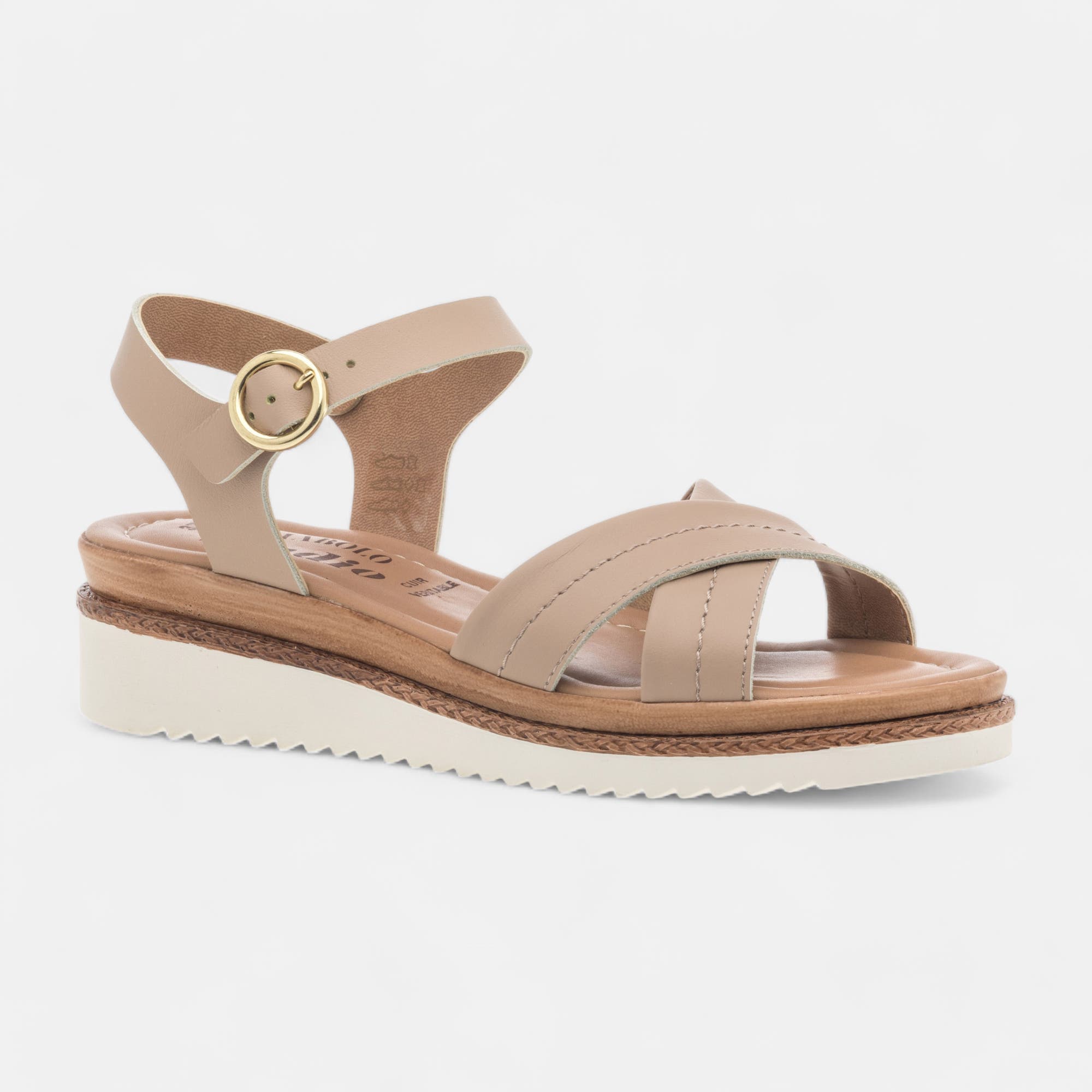 Sandales Femme en cuir neutre