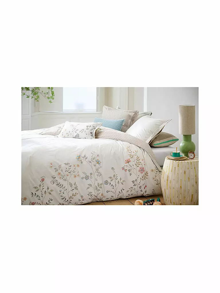 PIP STUDIO Perkal Bettwäsche CAMPO DE FLORES 70x90cm/140x200cm Off White  weiss