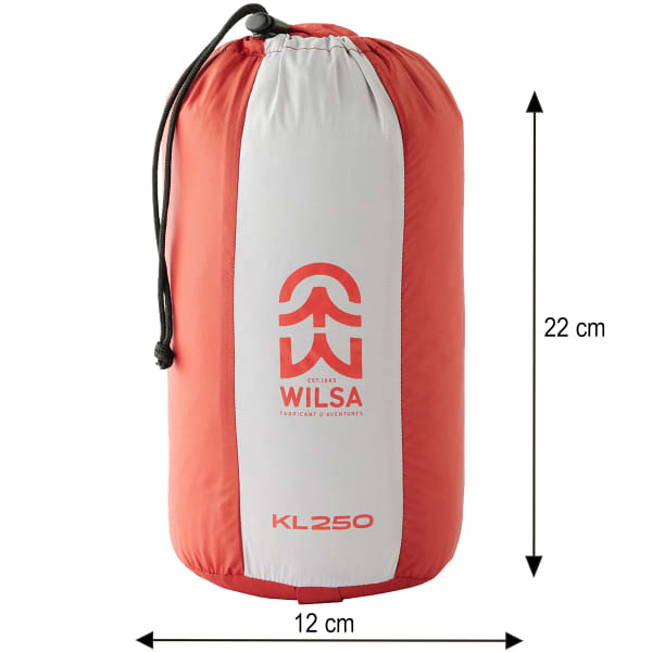 Sac de couchage WILSA KL 250 ROUGE