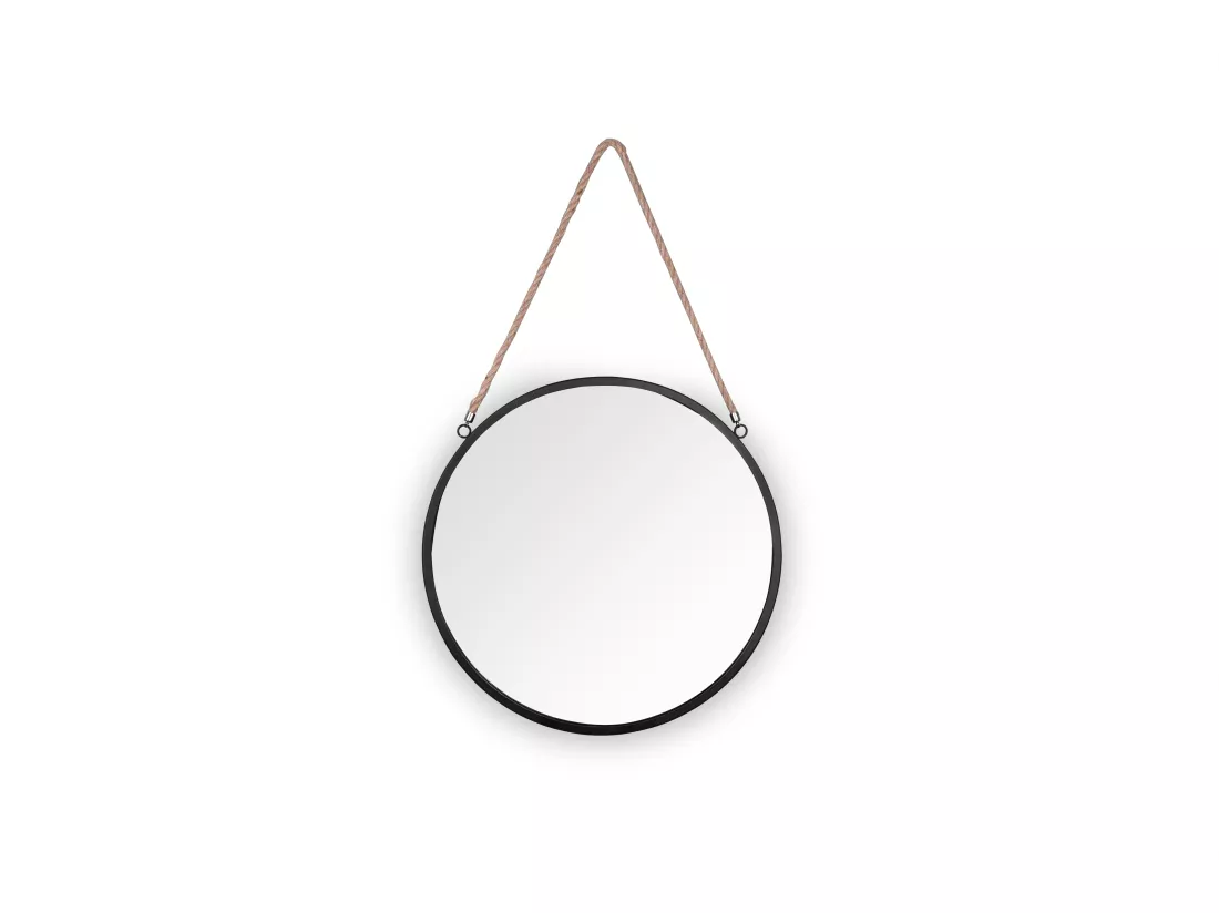 Taira - Miroir - Noir/Naturel - 20x20 cm