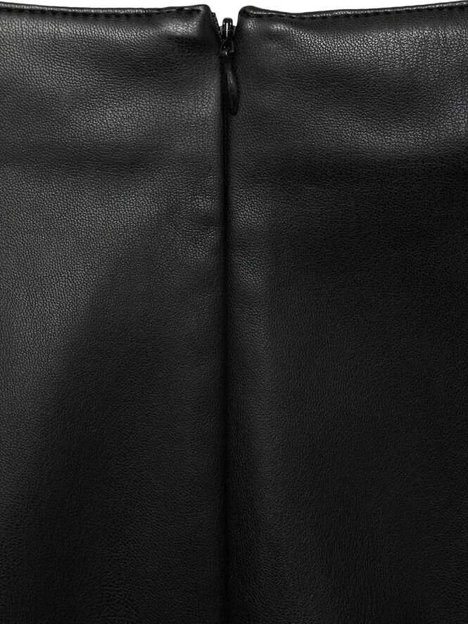 MANGO Faux-leather pencil skirt Black