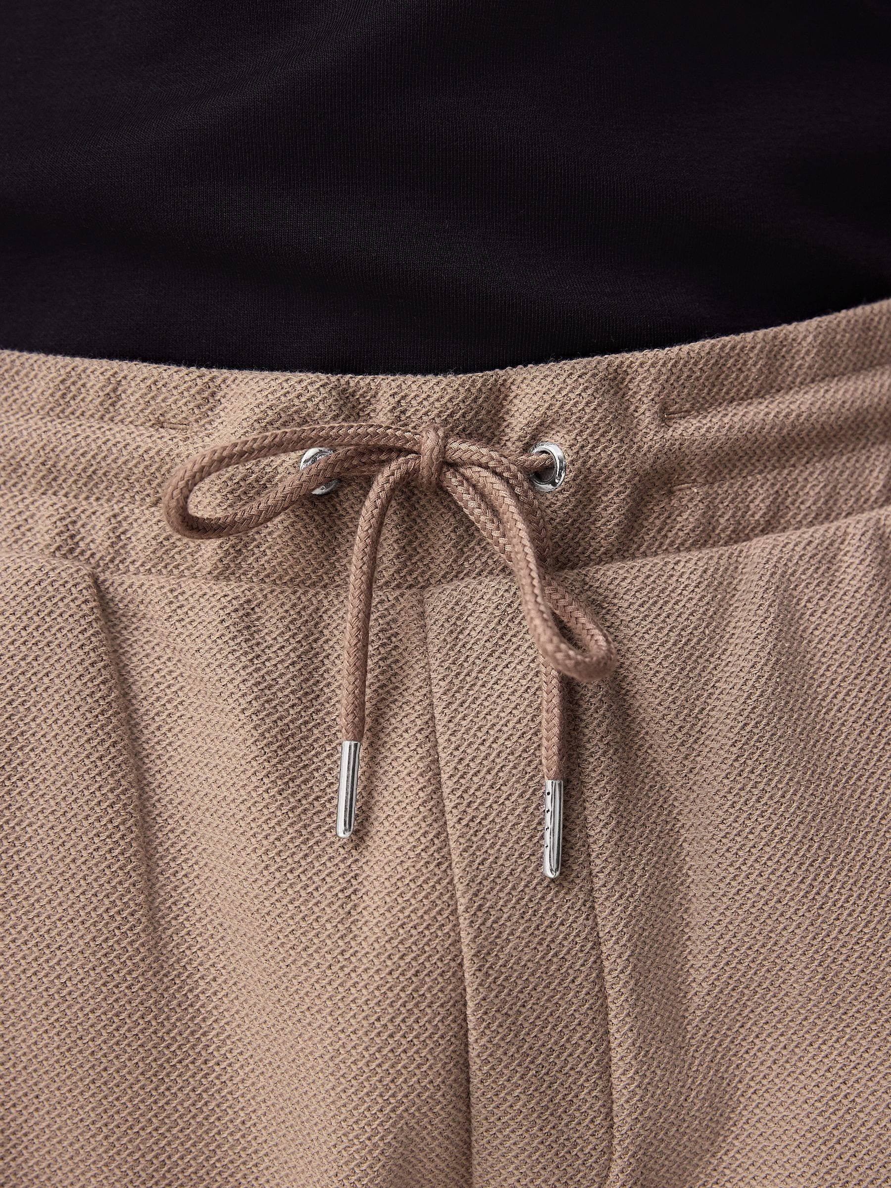 Champignon - Getextureerde 100% katoenen jersey shorts met ritszak