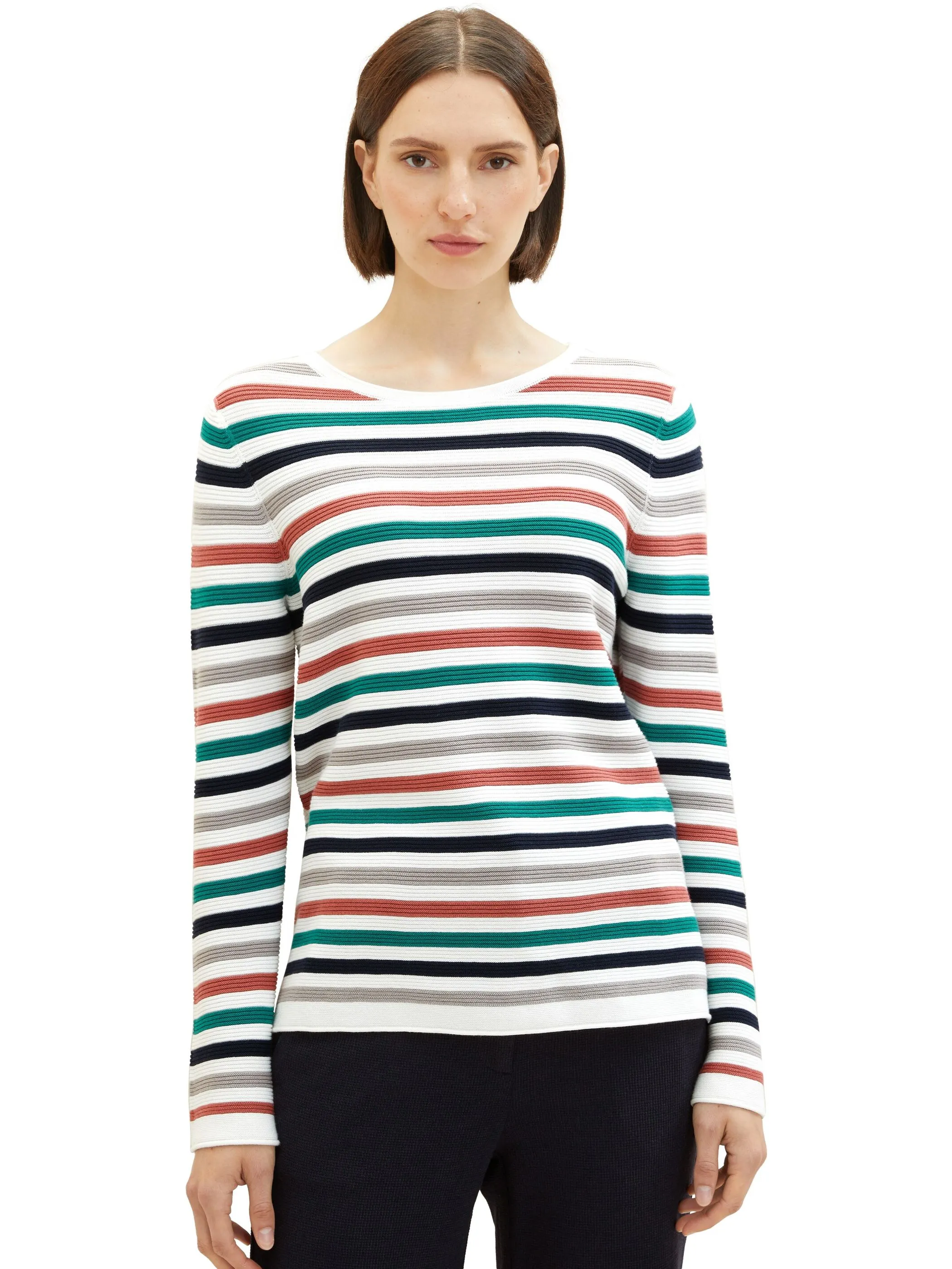Damen Pullover in Ottoman Ripp