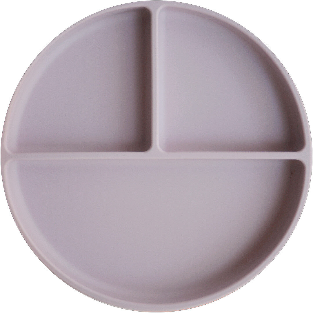 Mushie siliconen vakjesbord met zuignap - soft lilac