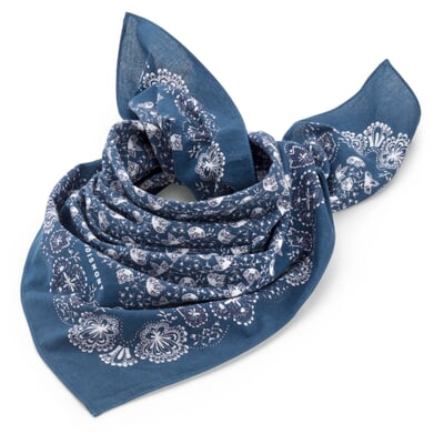 Halstuch N° 675 Blütenmuster, Navy