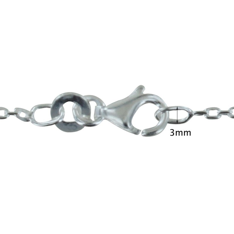 Chaine en Argent 925/1000 Maille Forçat 1mm