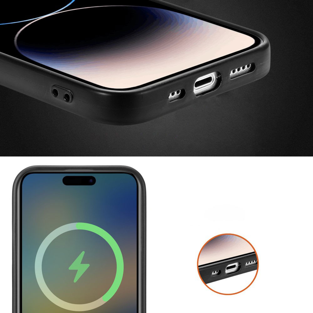 iPhone 15 Hybrid Hardcase Hülle mit Leder Rückseite im Holz Design - Braun