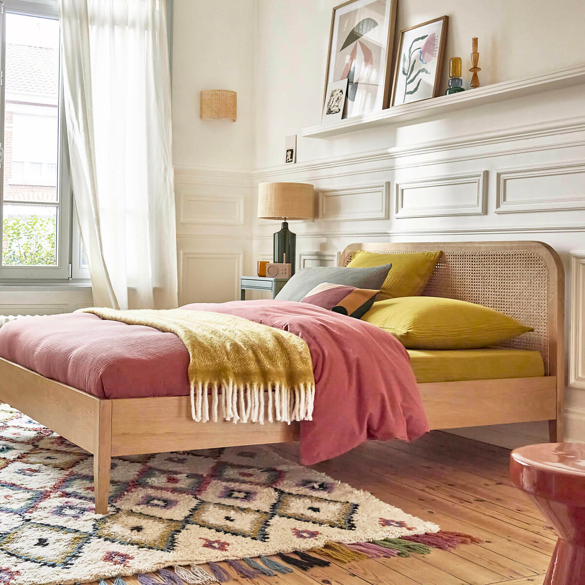 LA REDOUTE INTERIEURS<br>Cama Madara com estrado de ripas