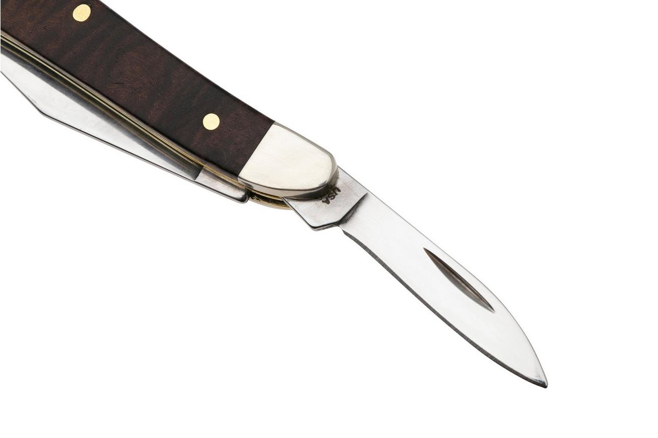 Case Peanut 64059 Smooth Brown Maple Burl Wood 7220 SS, zakmes
