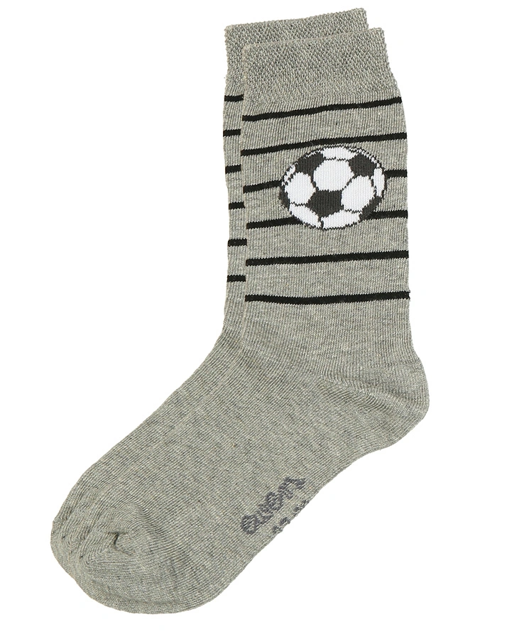 Socken FUßBALL & RINGEL 6er-Pack in grau/navy