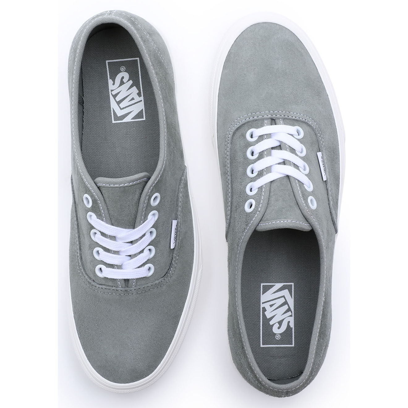 Vans Baskets en Velours de Cuir Authentic grises