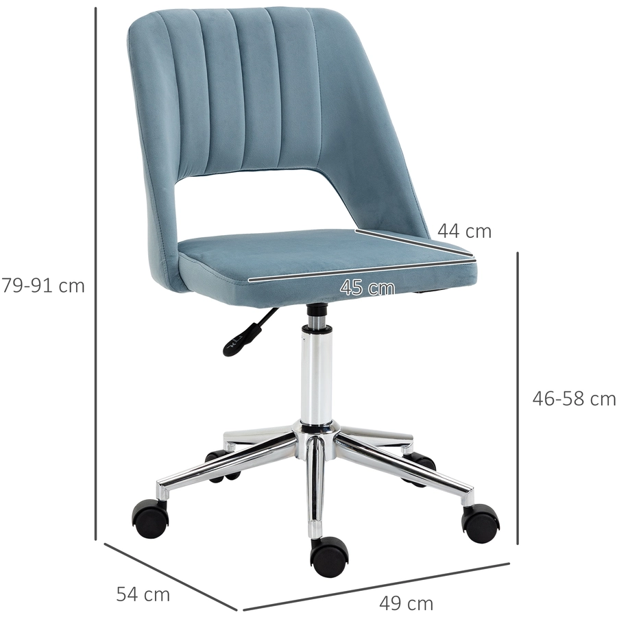 Vinsetto Bürostuhl moderner Stil, drehräder, High-End-Gaslift Blau