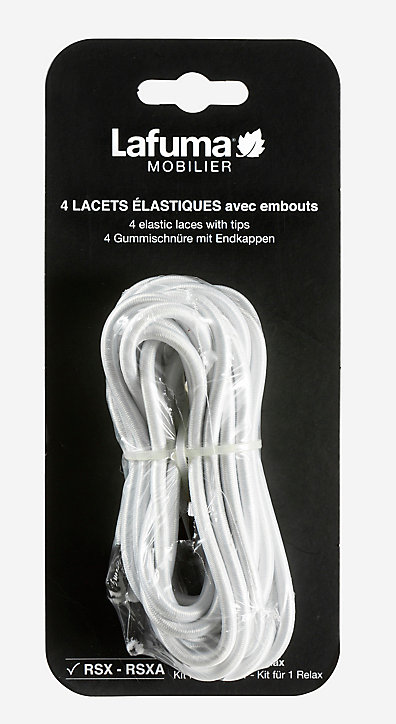 Lacets élastiqués avec embouts Lafuma blancs