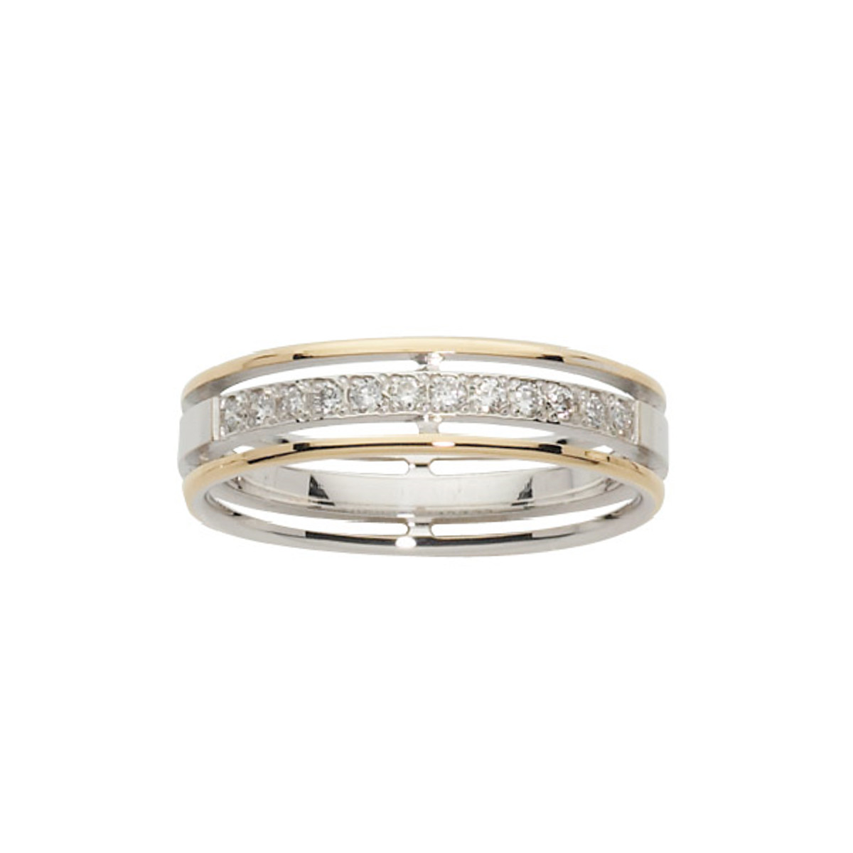 Alliance deux ors diamant 0.2 ct