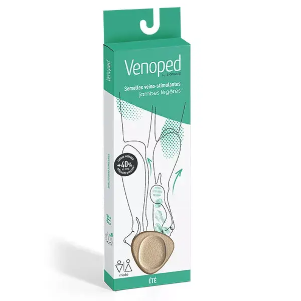 Palmilha Sigvaris Venoped Summer para estimulação das veias, bege, tamanho 43