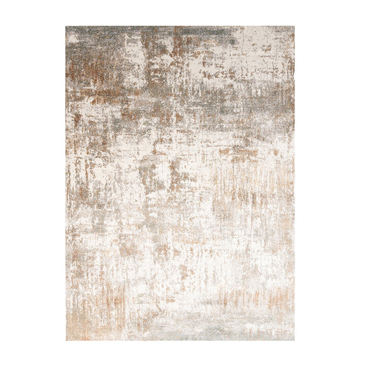 Wasbaar abstract vloerkleed - Misha Grunge Crème/Bruin