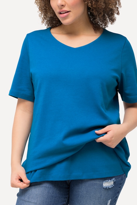 Shirt, doppellagige Vorderseite, Slim, Rundhals, Halbarm