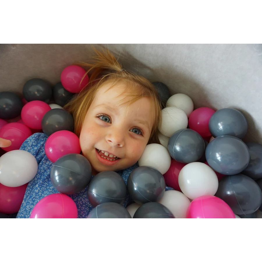 knorr toys® Bällebad soft - Grey - 300 balls cremegreyrose grau