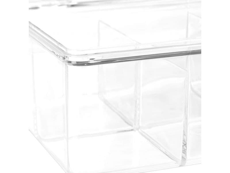 relaxdays Teebeutel-Box Transparent Teeorganizer für die Teebeutel