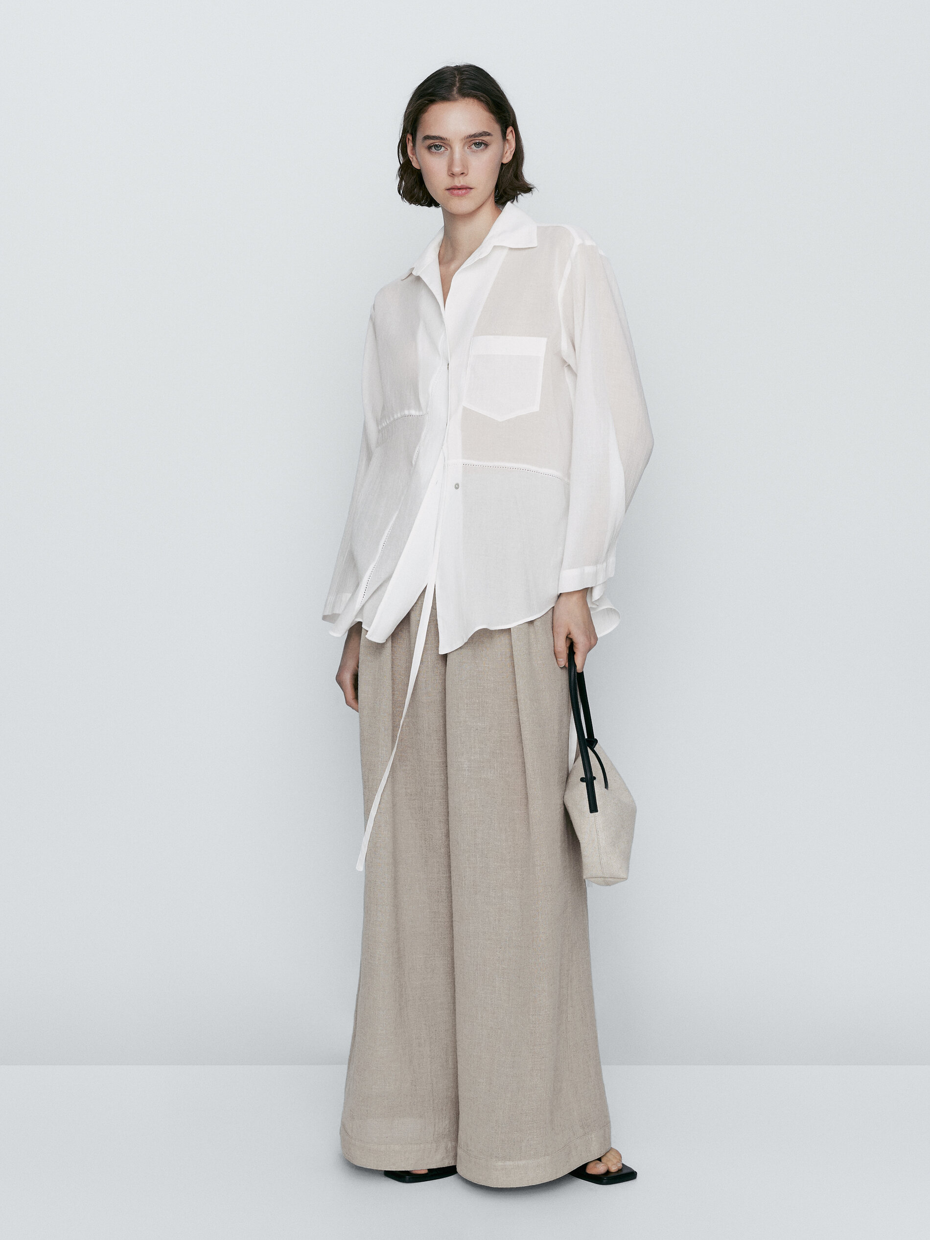 Camisa patchwork com bolso - RAW