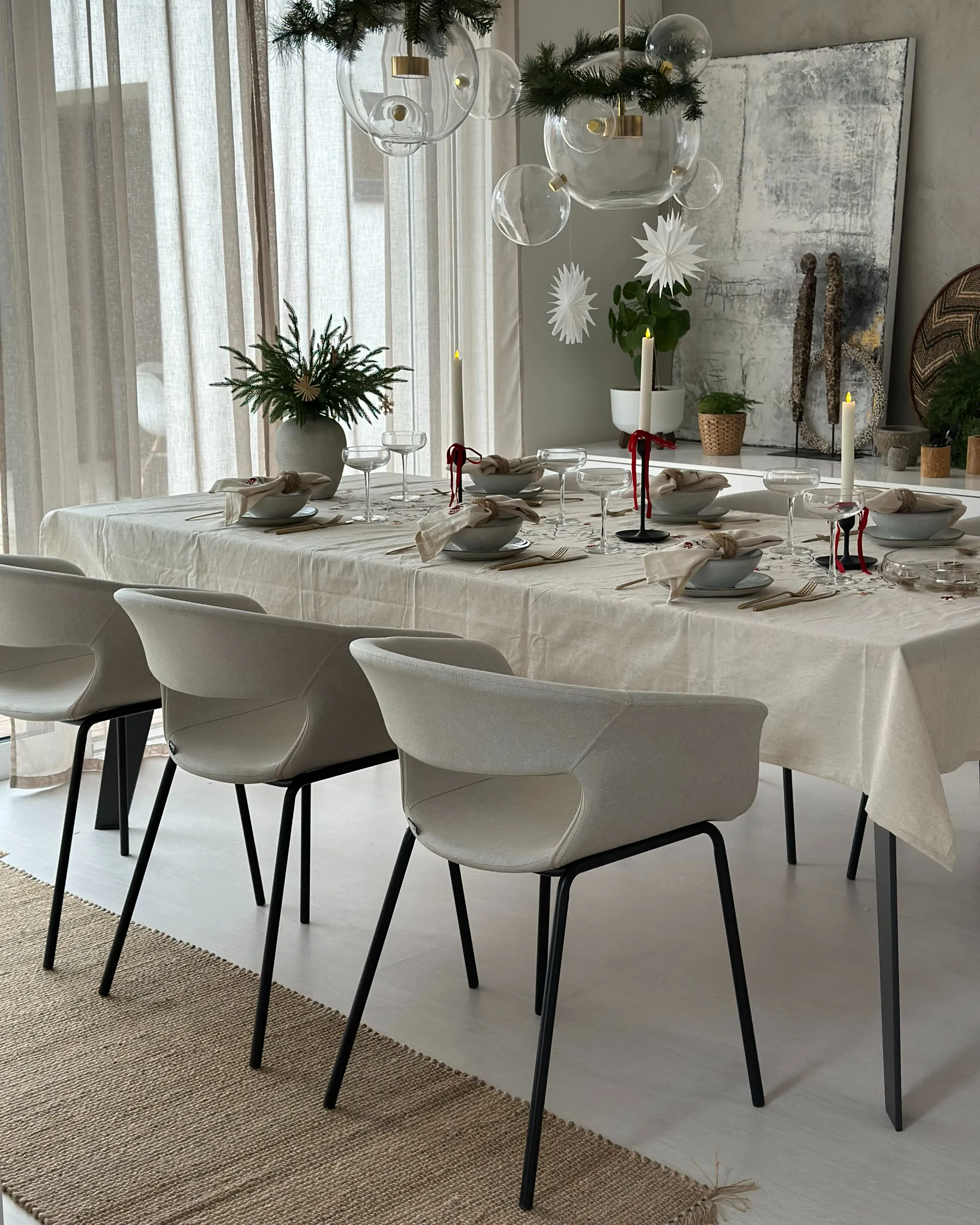 Set van 2 eetkamerstoelen ELMA Lichtbeige