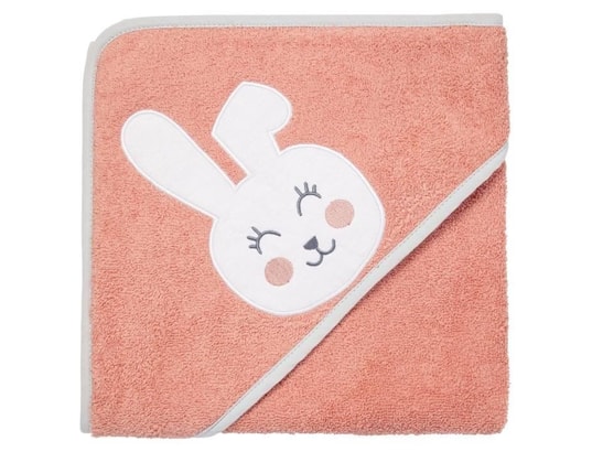 BABYCALIN - Cape de bain lapin brodé - 80 x 80 cm